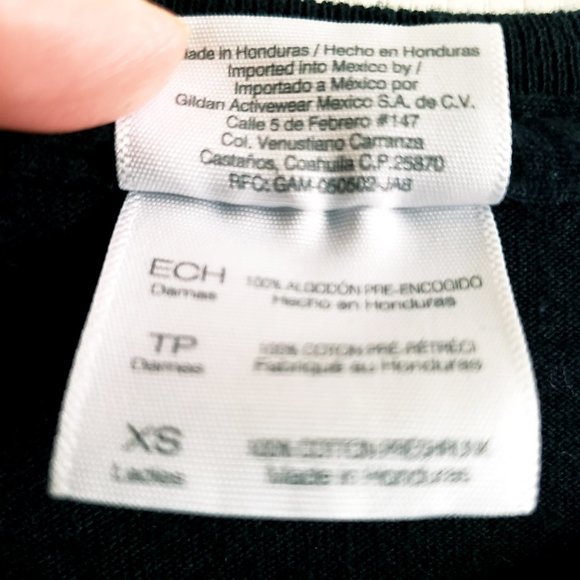 Gildan Run Hippie Run Chop Shoppe T-Shirt Womens Size XS Graphic Black/White - Picture 7 of 9